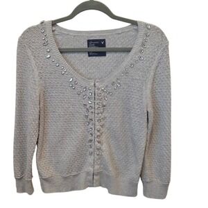 American Eagle‎ Outfitters Womens Cardigan Sweater Embellished Large